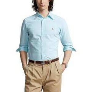 Ralph Lauren‎ Mens Button Down Dress Shirt Size 16 34/35 Long Sleeve Blue